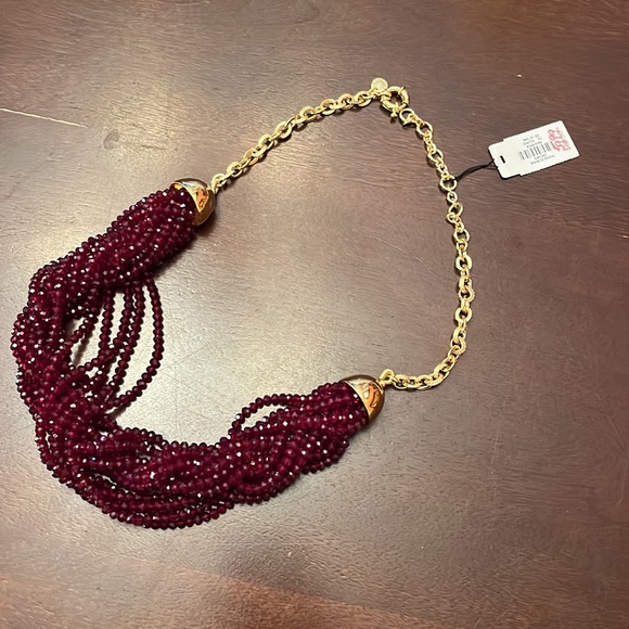 TALBOTS Gold/Red beads Necklace - Picture 5 of 5
